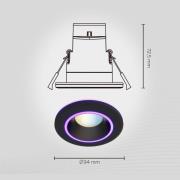 Calex Smart Halo inbouw-downlight CCT RGB zwart