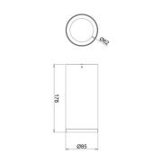 LED opbouwdownlight Lucea 15 W zwart