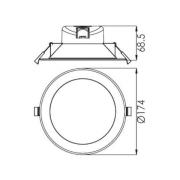 LED inbouwlamp Acrux wit CCT Ø 17,4cm