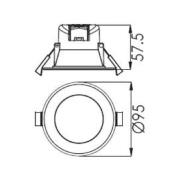 LED inbouwlamp Acrux wit, CCT Ø 9,5cm