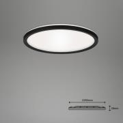 LED plafondlamp Slim S dimbaar CCT zwart Ø 29 cm