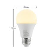 LED lamp E27 A60 9,5W 3.000K opaal, 3 per set