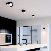 LED plafondspot Stanos, CCT, 3-lamps, zwart