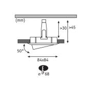 Paulmann Nova Plus per 3 LED spot hoekig, wit