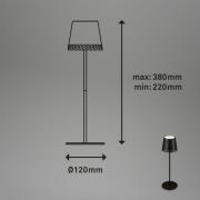 Kiki LED tafellamp met oplaadbare batterij 3.000K, zwart