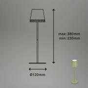 Kiki LED tafellamp met oplaadbare batterij 3.000K, limoengroen