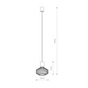 Hanglamp Pico I met kooi-kap, 1-lamp