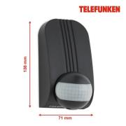 Bewegingssensor Funchal, max. 1.000W LED, zwart