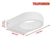 Telefunken Puka LED buitenwandlamp, wit