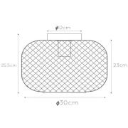 Gaas plafondlamp, rond, Ø 30 cm, goud