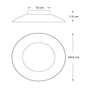 Plafondlamp Foskal messing, Ø 34,5 cm