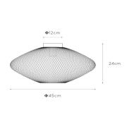 Plafondlamp Mesh, trapeziumvormig, goud