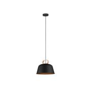 Hanglamp Clip van staal, zwart