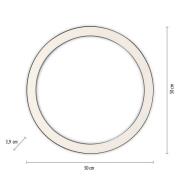 LED plafondlamp PURE Lines, Ø 50 cm, antraciet, CCT, afstandsbediening