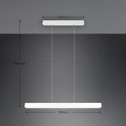 LED hanglamp Paros DUOline, balken, mat wit