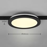 LED plafondlamp DUOline, Ø 26 cm, zwart