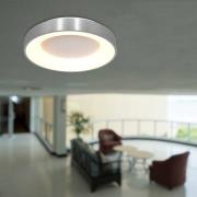 LED plafondlamp Ringlede 2.700 K Ø 30 cm, zilver