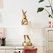 Kare Animal Rabbit tafellamp goud/wit