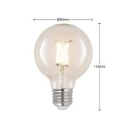 LED E27 4W G80 2700K filament dimbaar helder per 3