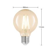 LED E27 8W G80 2700K filament dimbaar helder per 2