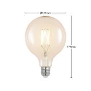 LED filament E27 6W 2.700K G125 bol helder per 3