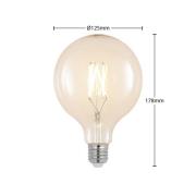 LED filament E27 8W 2.700K G125 bol helder per 2