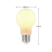 LED lamp E27 4W 2.700K dimbaar, opaal 2 per set