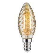 LED kaarslamp E14 4,7 goud gedraaid dimbaar