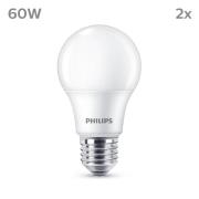 Philips LED lamp E27 8W 806lm 2.700K mat per 2