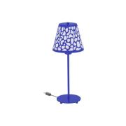 Aluminor Nihoa tafellamp met gaatjespatroon blauw/wit
