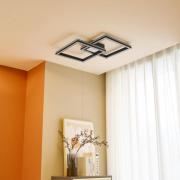 Lucande Smart LED plafondlamp Tjado, 85cm, zwart, RGB, CCT
