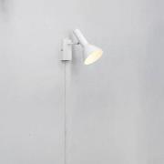 Wandlamp Metro, wit, met kabel en stekker