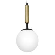 Hanglamp Nalo, 1-lamp, zwart/messing