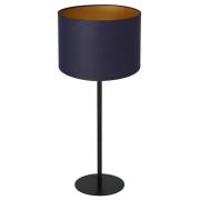 Tafellamp Soho, cilindervormig hoogte 56cm blauw/goud