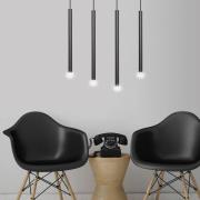 Hanglamp Sid, 4-lamps, zwart