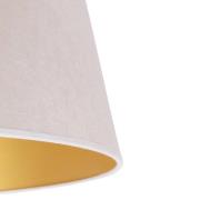 Kap Cone hoogte 25,5 cm, ecru/goud