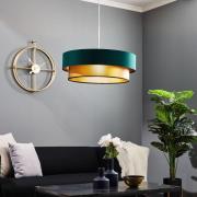 Hanglamp Dorina, groen/goud Ø 60cm