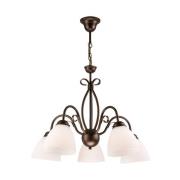 Hanglamp Adoro, 5-lamps, bruin