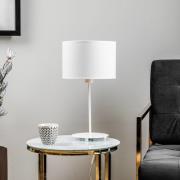 Tafellamp Roller, wit/goud, hoogte 50 cm