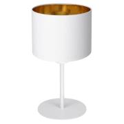 Tafellamp Soho, cilindervormig hoogte 34cm wit/goud
