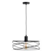 Hanglamp Diuk Big van staal, zwart