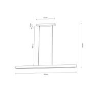 Envostar Lineo LED hanglamp grenen grijs 118cm