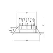 BRUMBERG BB20 IP65 inbouw RC driver rond zwart