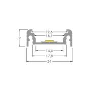 BRUMBERG aanbouwprofiel hoogte 9 mm lengte 2 m, wit