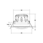 BRUMBERG BB23 inbouw IP65 RC driver rond zwart