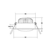 BRUMBERG BB35 inbouw RC-dim. driver hoekig zwart