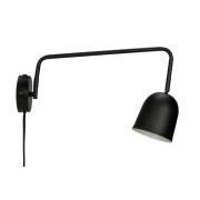 Dyberg Larsen wandlamp Manchester, zwart, projectie 45 cm