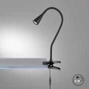 LED klemlamp Nox, zwart