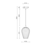 Hanglamp Callam Ø 16 cm, zwart, metaal