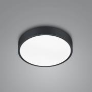 LED plafondlamp Waco, CCT, Ø 31 cm, matzwart